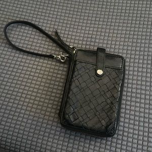 Elliott Lucca Black Phone Wallet Wristlet